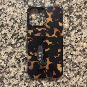 iPhone 13 Pro Max loopy case tortoise print- righty loop